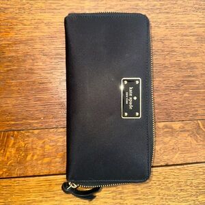 Kate Spade Black Zip-Around Wallet